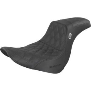 – SADDLEMEN – SC81829DB – Pro Series SDC Performance Grip Seat - without Backrest - Lattice Stitch/Lumbar Gripper - FL/FX '18-'23 77 Cycles is a proud supporter of SADDLEMEN and Harley-Davidson