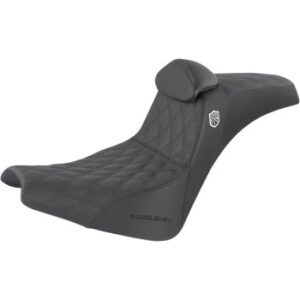 SADDLEMEN Pro Series SDC Performance Grip Seat - with Backrest - Lattice Stitch/Lumbar Gripper - FX '18-'23 SC81830DBRT