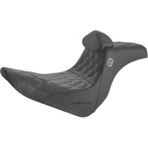 SADDLEMEN Pro Series SDC Performance Grip Seat - with Backrest - Lattice Stitch/Lumbar Gripper - FL/FX '18-'23 SC81829DBRT