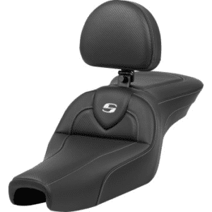 SADDLEMEN Roadsofa™ Standard Reach Seat - with Backrest - Carbon Fiber - XL '04-'22 807-11-185BR