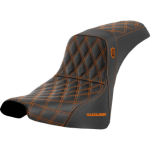 SADDLEMEN Pro Series SDC Performance Grip Seat - without Backrest - Orange Stitch - FXBB/FXST '18-'23 SC81830ORA