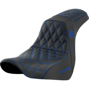 SADDLEMEN Pro Series SDC Performance Grip Seat - without Backrest - Blue Stitch - FL/FX '18-'20 SC81829BLU