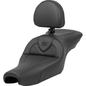 SADDLEMEN Roadsofa™ Standard Reach Seat - with Backrest - Black - XL '04-'22 807-11-187BR