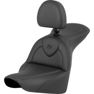 SADDLEMEN RoadSofa™ Seat - Black - with Driver Backrest - FLFB/FXBR '18-'24 818-27-187BR